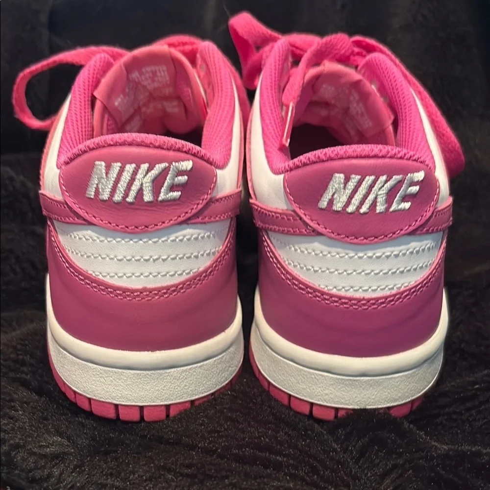 Nike Dunk Low BG White and Active Fuchsia